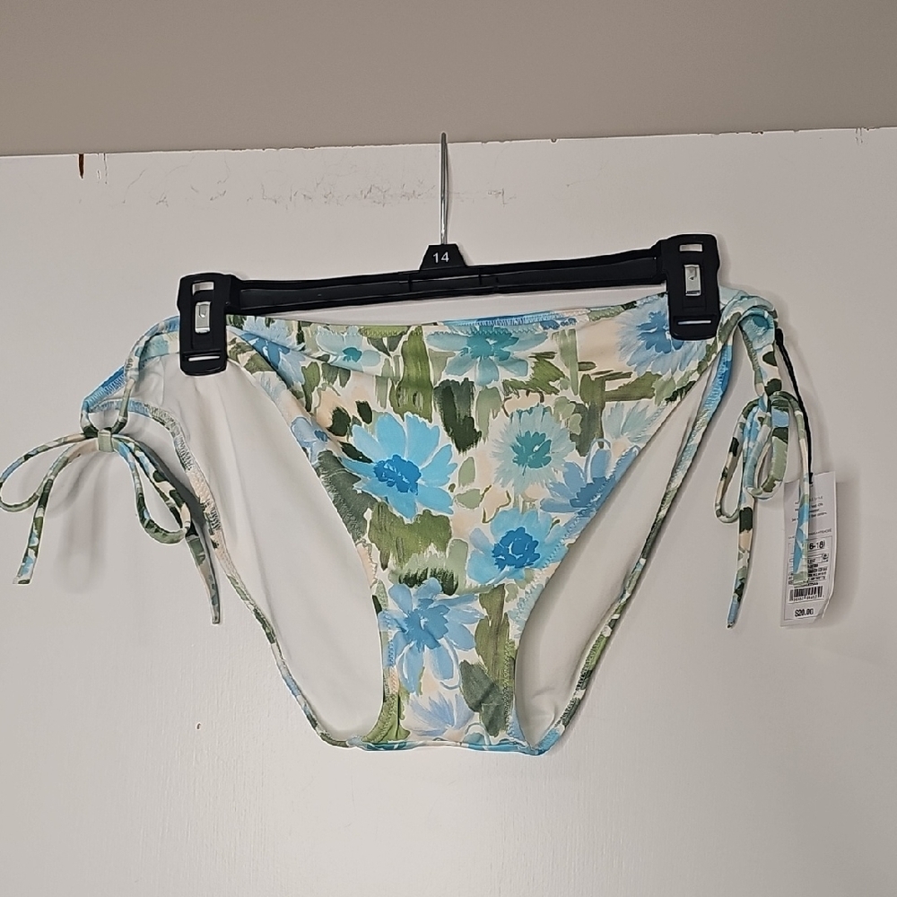 Target Blue and Green Floral Bikini Bottom